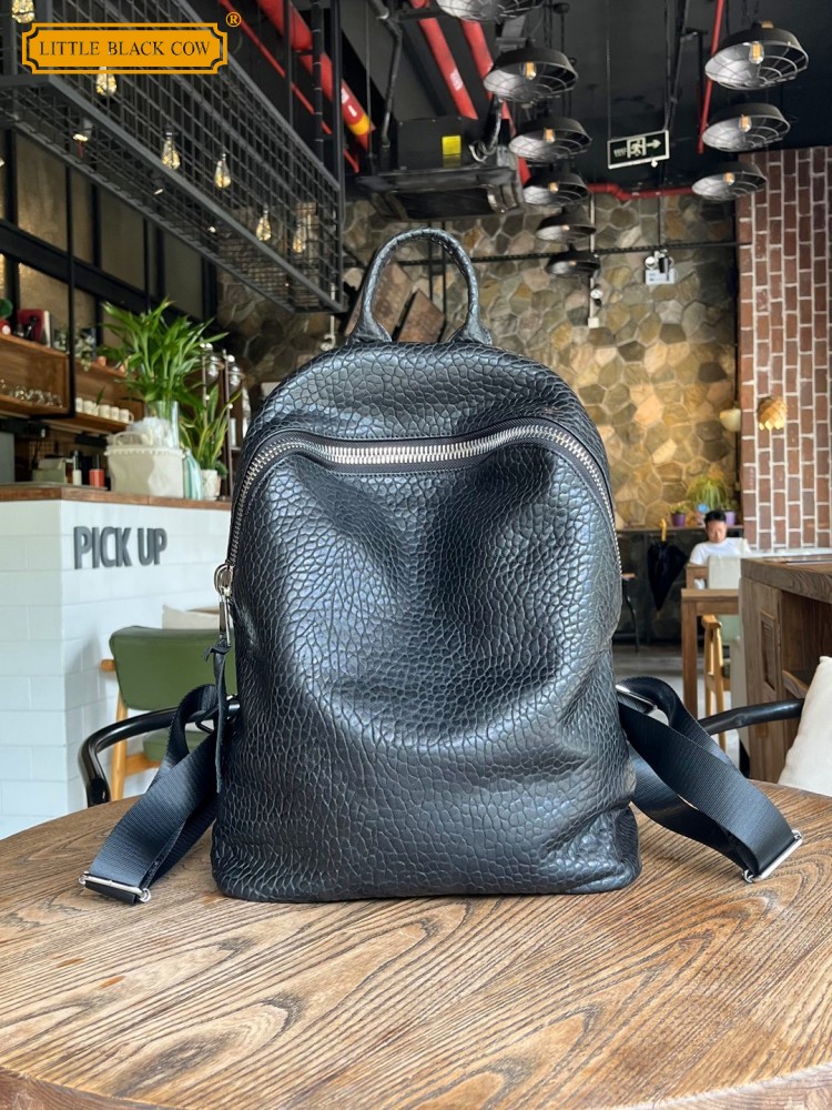 Leatherwork Bag - Ransel Kasual Kulit Domba Alami Lembut
