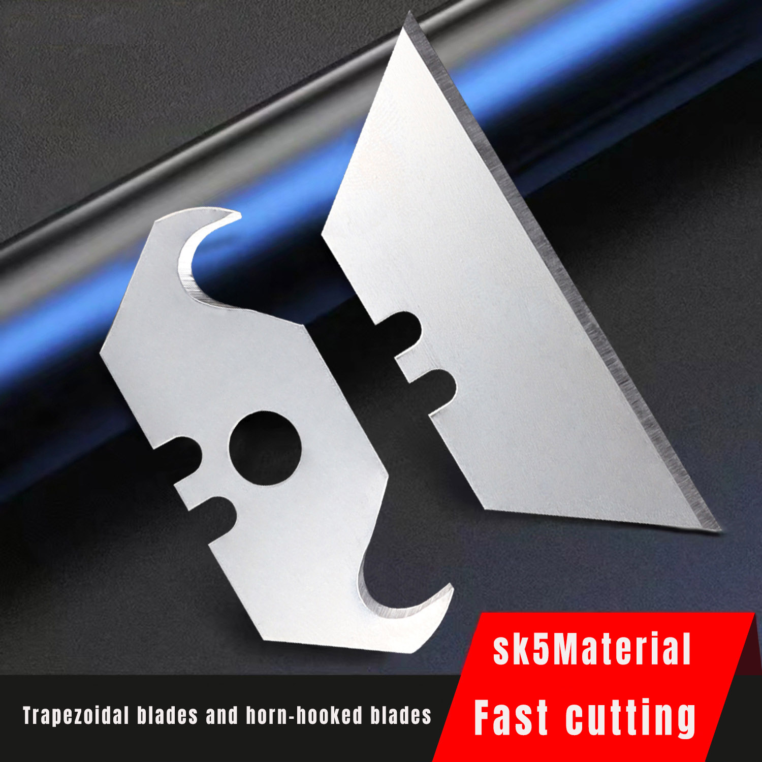 Leatherwork Tools - Pisau pemotong kombinasi berbentuk kait trapesium,