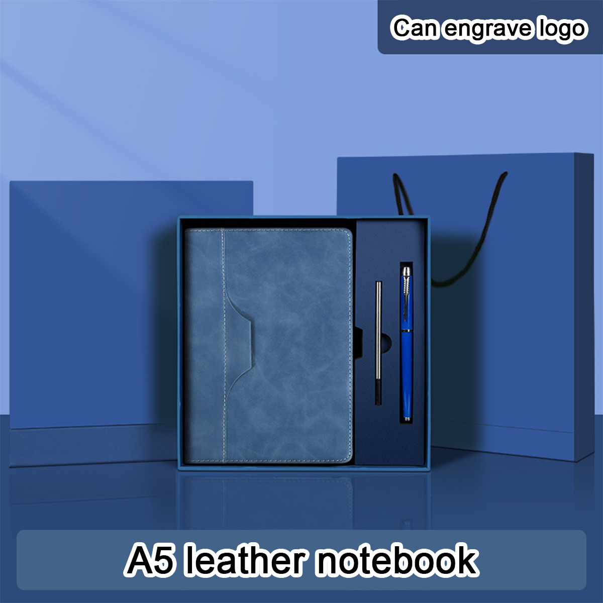 Leatherwork Logo - (Dapat Mengukir Logo) Buku Catatan Kulit