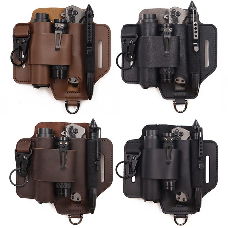 Leatherwork Bag - Sarung Alat Taktis EDC, Tas Pinggang