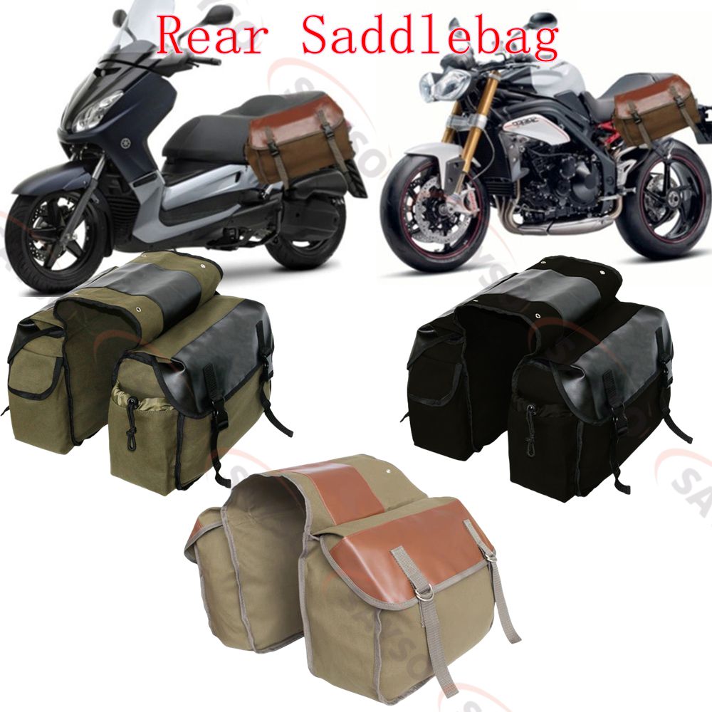 Leatherwork Bag - Tas Sadel Belakang Kulit Kanvas Tas