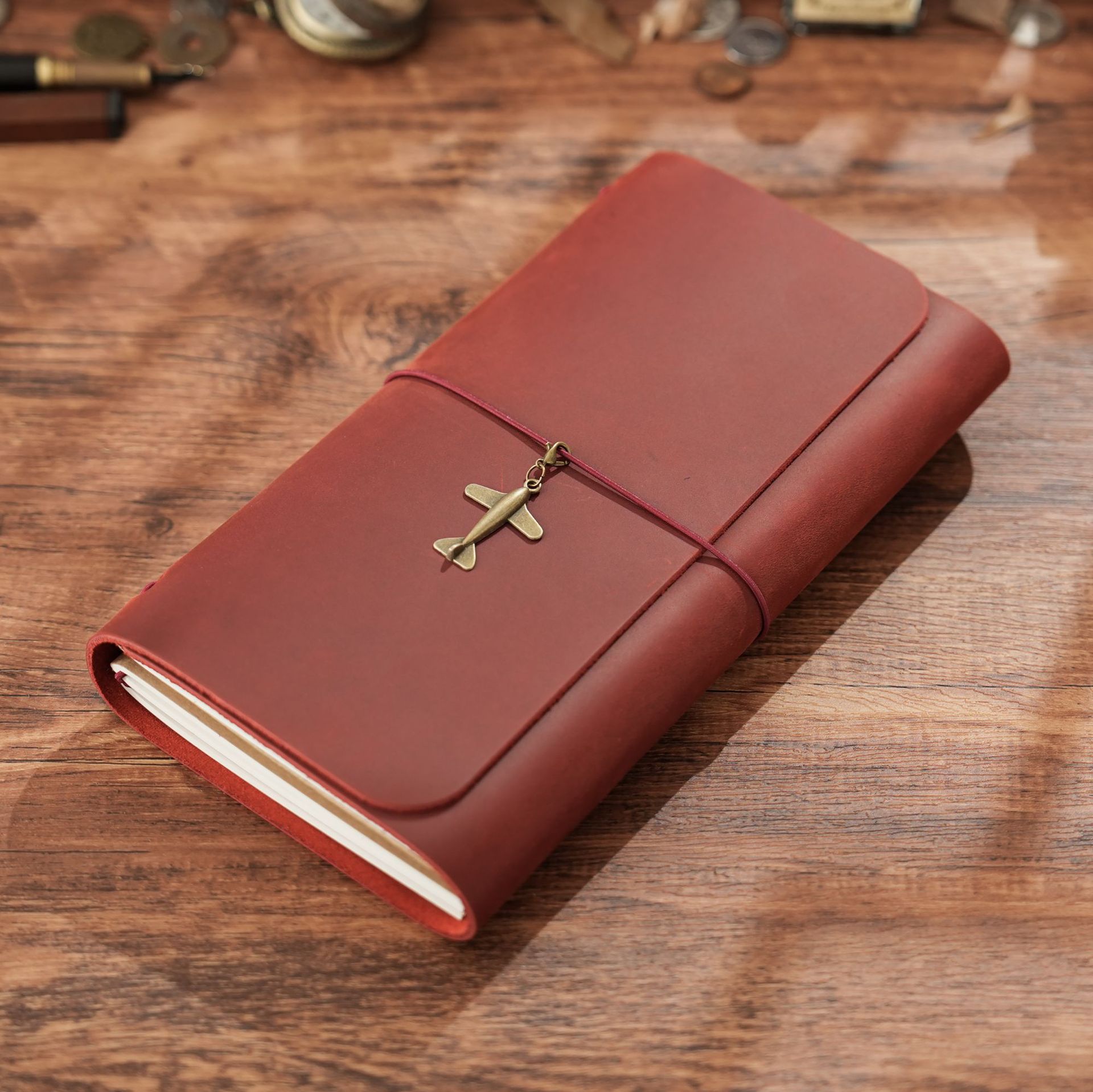 Leather Work Notebook - Buku Catatan Perjalanan Lipat Tiga TN
