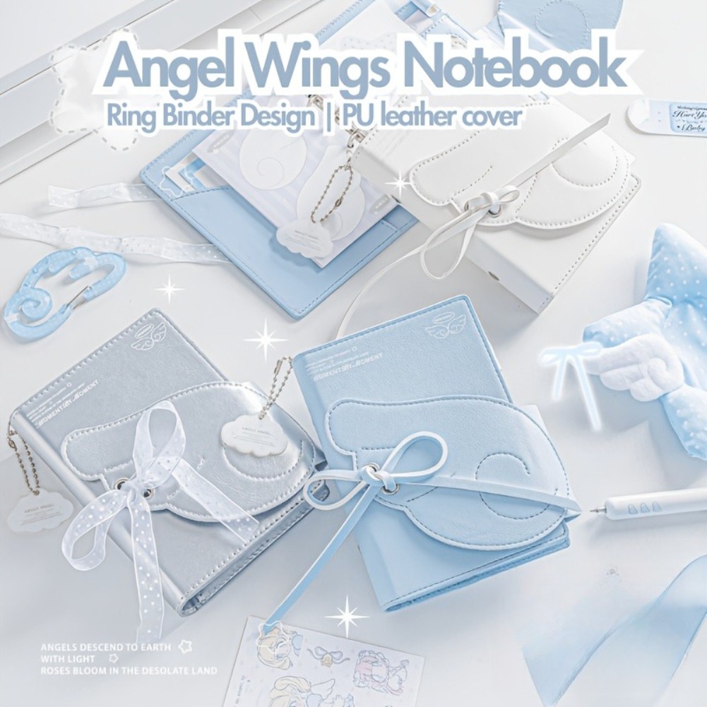 Leather Work Notebook - Buku Catatan Sayap Malaikat Kawaii A7