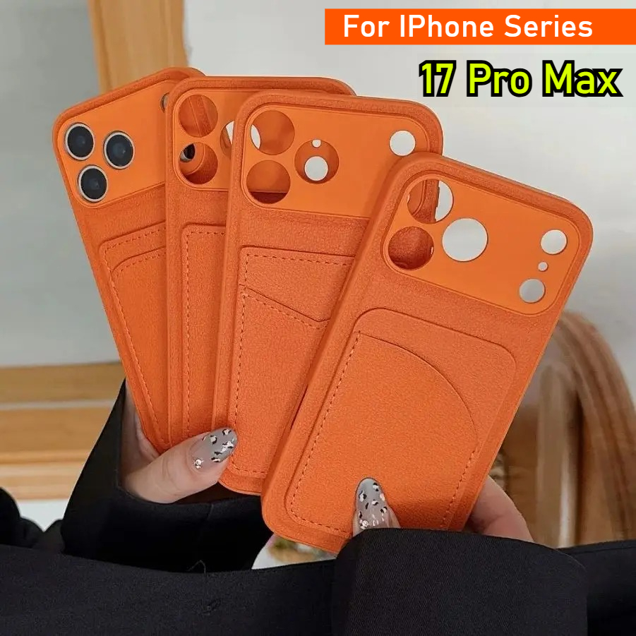 Leather X - Casing Dompet Kulit Warna Oranye Untuk