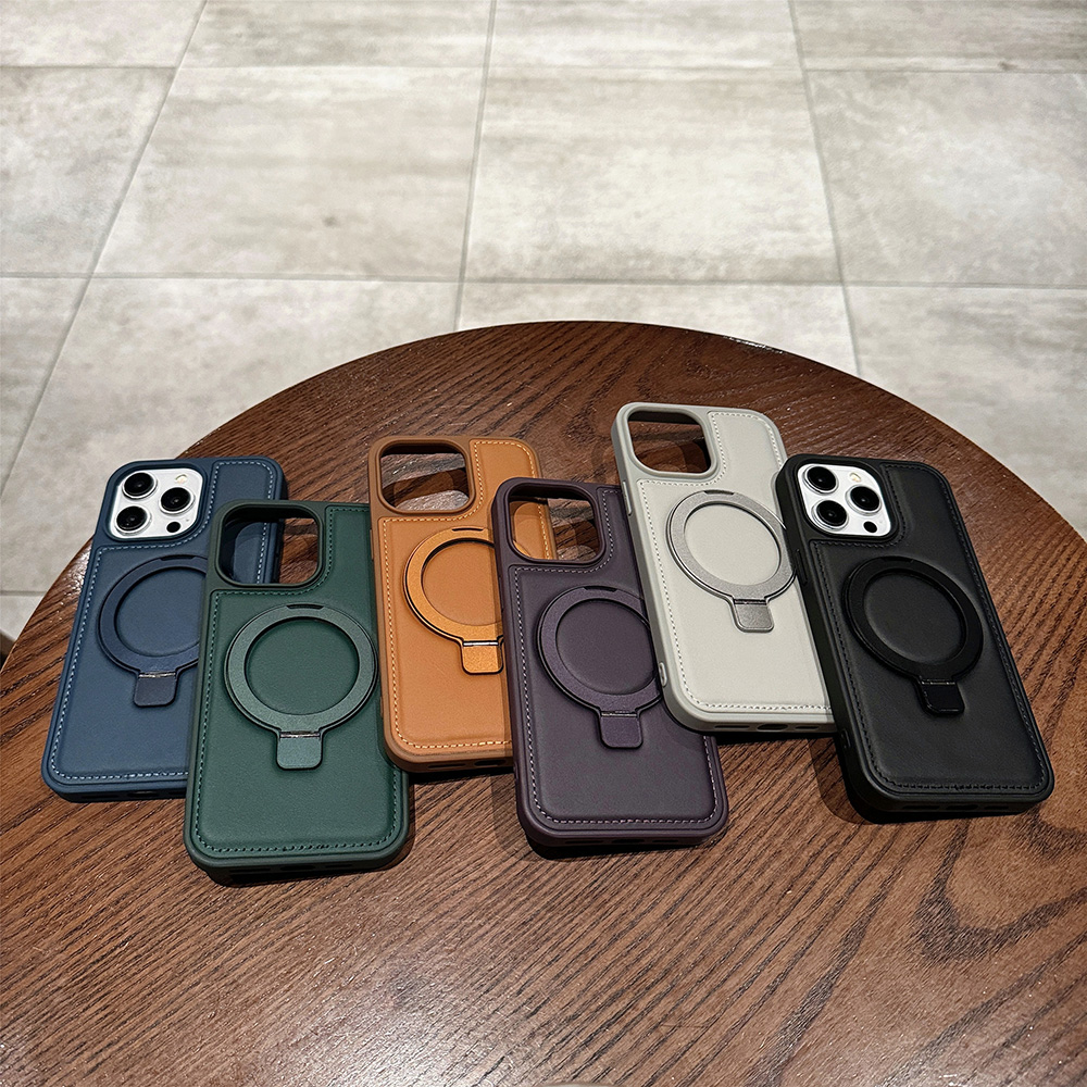 Leather X - Casing Kulit PU Magnetik untuk Apple