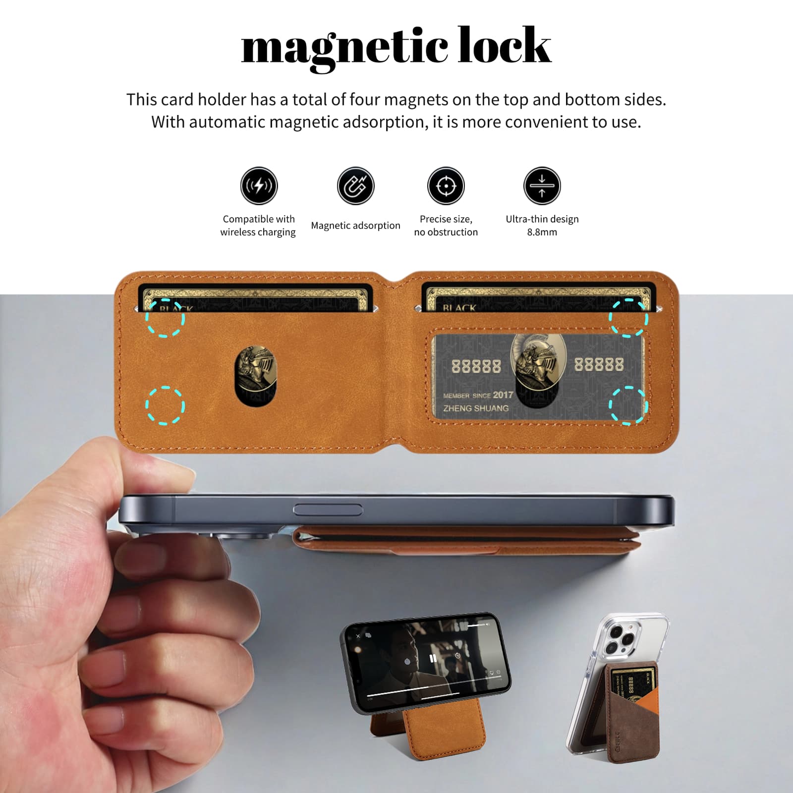 Leatherwork Bag - Dompet Kulit Bisnis Retro Tempat Kartu