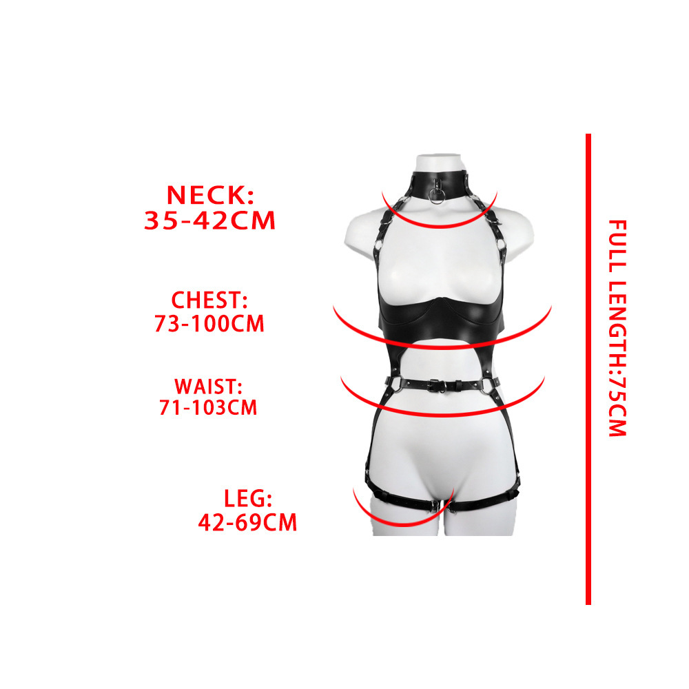 Set Tali Kekang Kulit Wanita L - Leather Work Harness ulasan dan harga