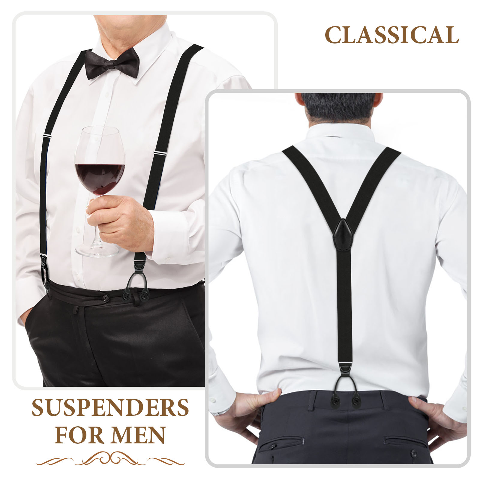 Suspender Kancing Pria Suspend - Leather Work Harness ulasan dan harga