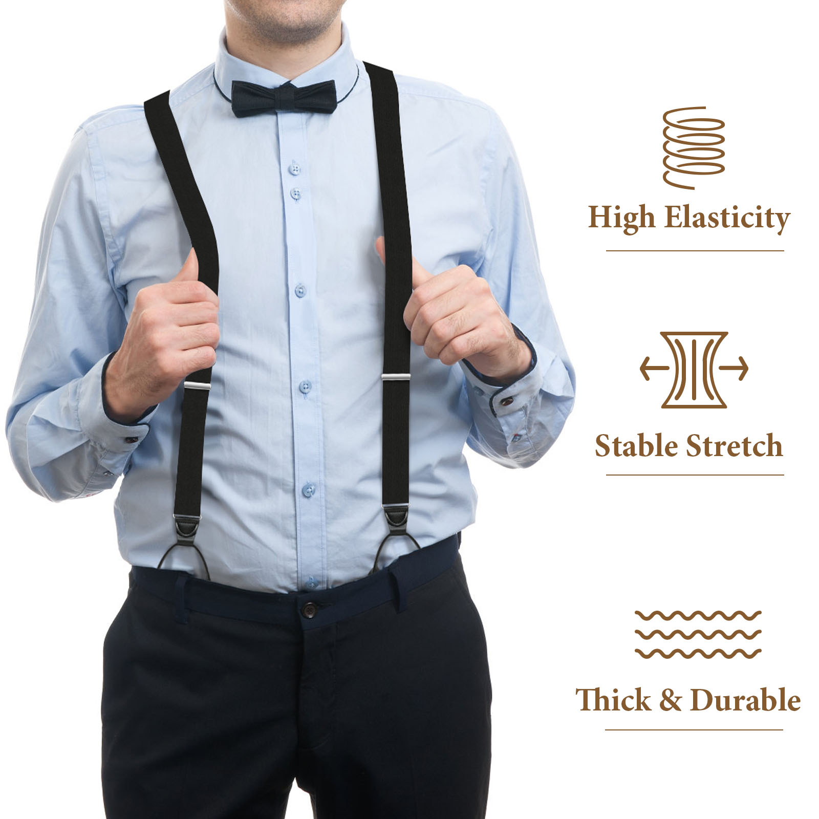 Suspender Kancing Pria Suspend - Leather Work Harness ulasan dan harga