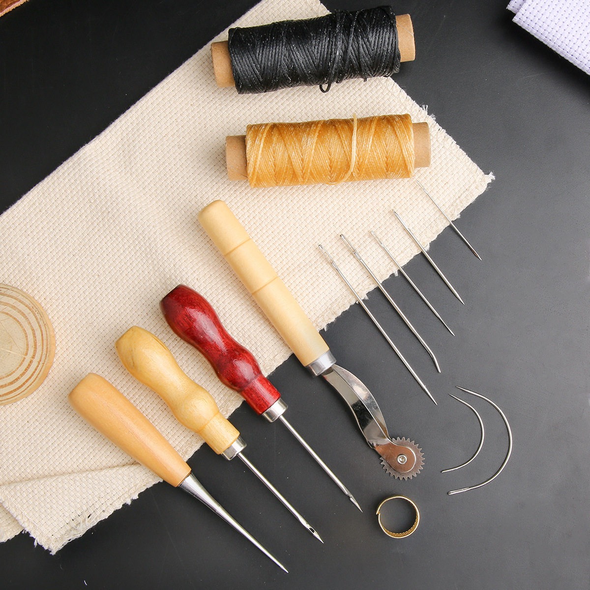 13 Buah Set Jahit Kulit Tas Ta - Leatherwork Thread ulasan dan harga