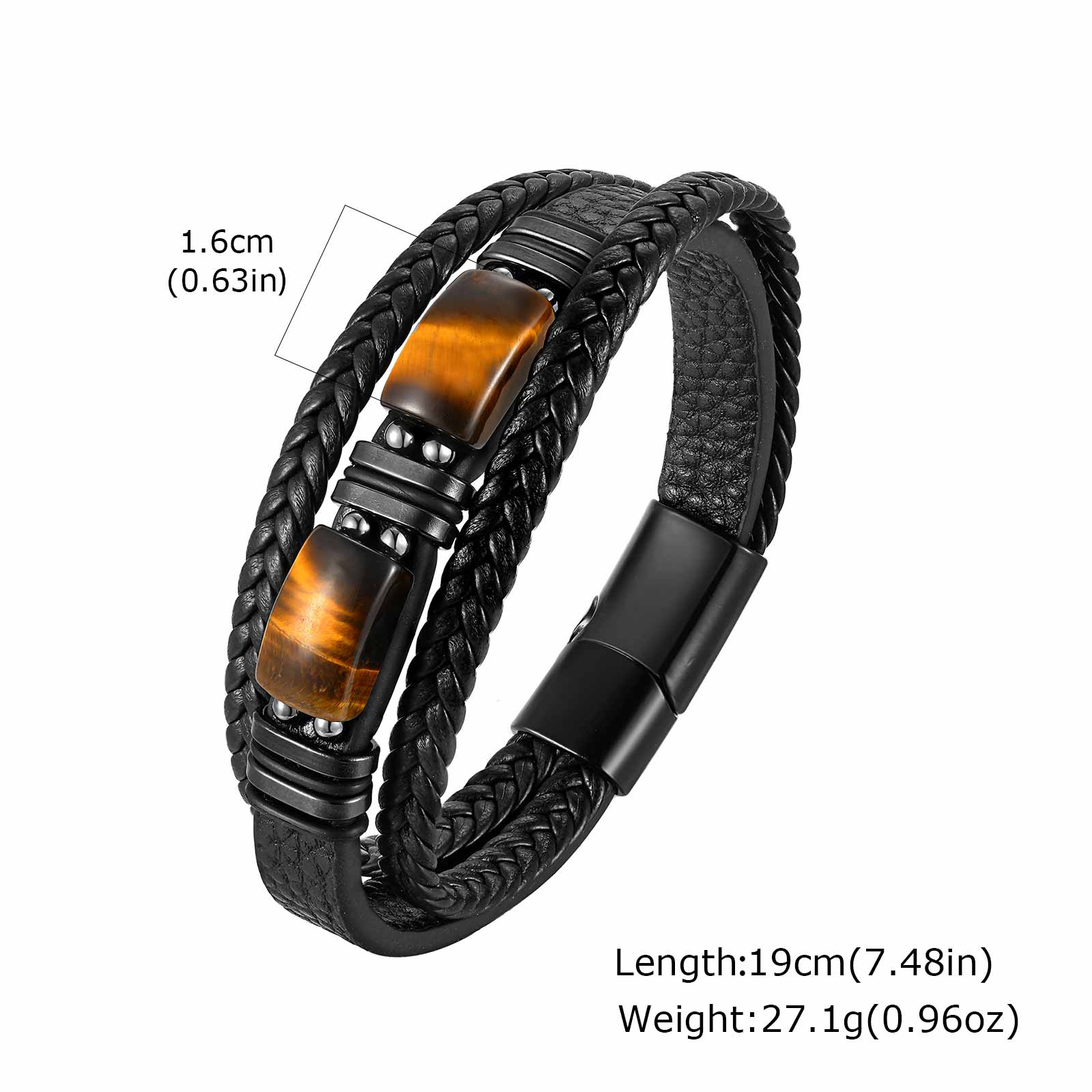 Gelang Kulit Kepang Pria Batu  - Leatherwork Logo ulasan dan harga