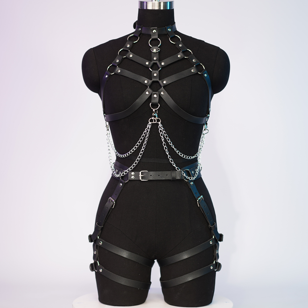 Pakaian wanita seksi sabuk Har - Leather Work Harness ulasan dan harga