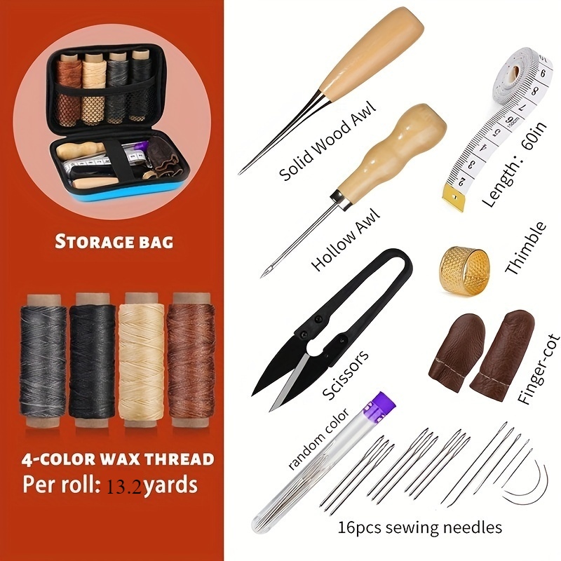 [Kit Kerja Kulit] Kit Jahit Ku - Leatherwork Thread ulasan dan harga
