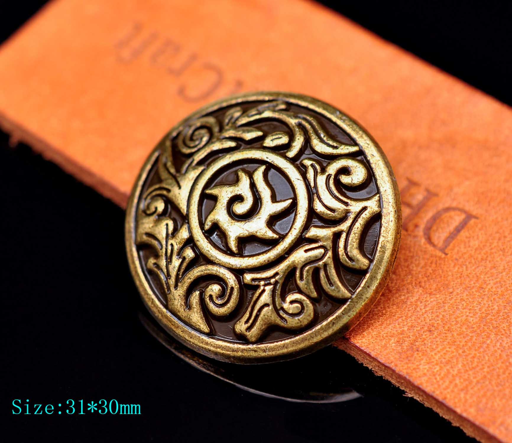 10 buah 31*30MM Trabal kuninga - Leatherwork Flowers ulasan dan harga