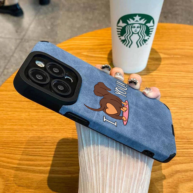 Casing HP Motif Hati Dachshund - Leather X ulasan dan harga