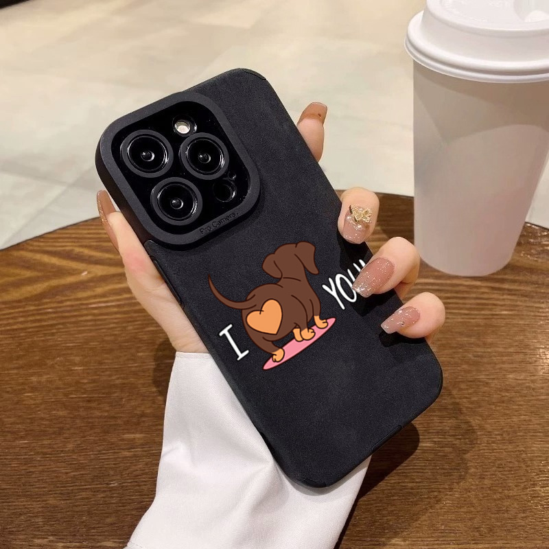 Casing HP Motif Hati Dachshund - Leather X ulasan dan harga